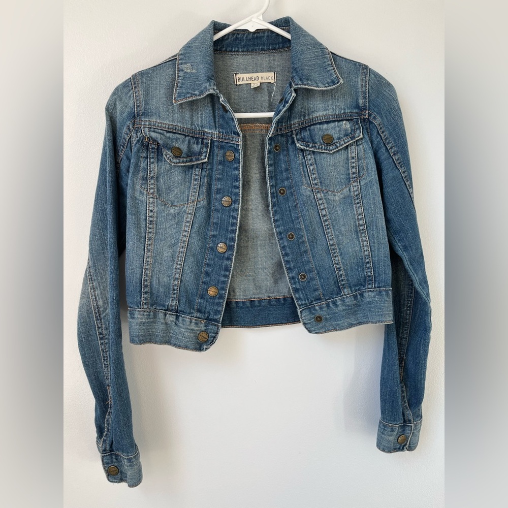 Bullhead black denim jacket size xs